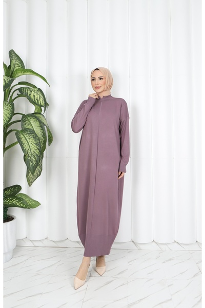 NİSUM MODA فستان تريكو VANEZIA بتفاصيل ياقة