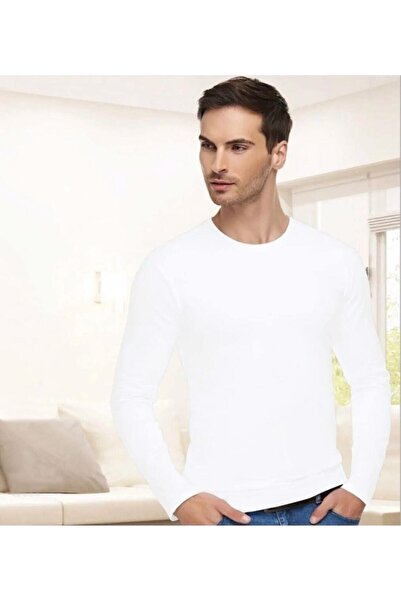 Tutku Elit Мъжка тениска с дълъг ръкав и нулева яка от ликра 1302 - 3 части