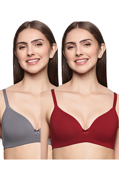 TEENS LIFESTYLE Pack of 2 Seamless Wire-free Padded Elastane Stretch Multiway...