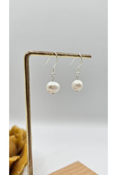 İNCİORA JEWELRY GERÇEK İNCİLİ GÜMÜŞ KÜPE 8-9 mm PREMIUM KALİTE İNCİ