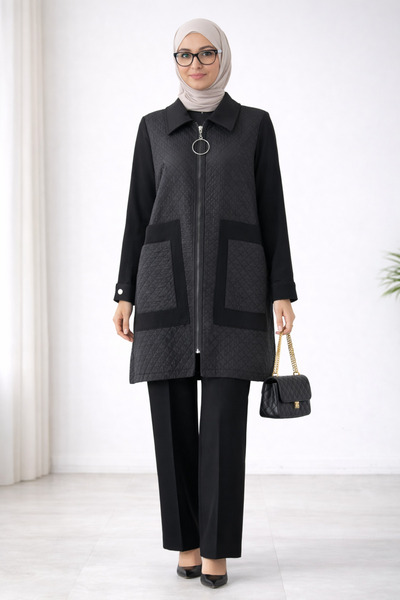 FUAT GÜRSEN Кришка з блискавкою та візерунком баклави