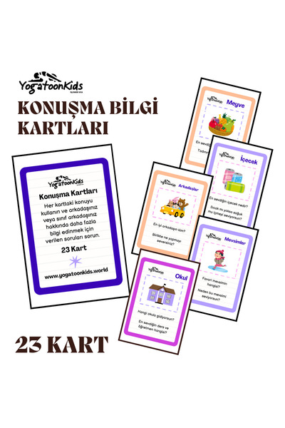 Yogatoon Kids World Çocuklar İçin Konuşma & İfade Kartları – Gelişim Destekle...