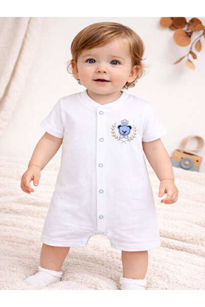 Nehad Bebe Baby Boy Cotton Rompers Embroidered Shoes