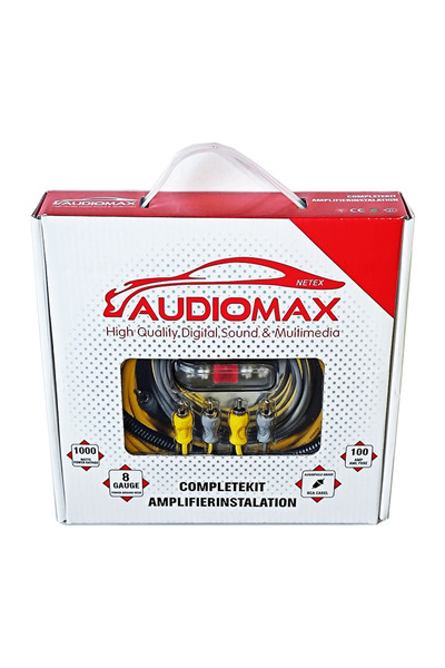 EXVOL AUDİOMAX 8GA AMFİ KABLO SETİ %100 BAKIR PROFESYONEL 1000W 100A+2Y KABLO...