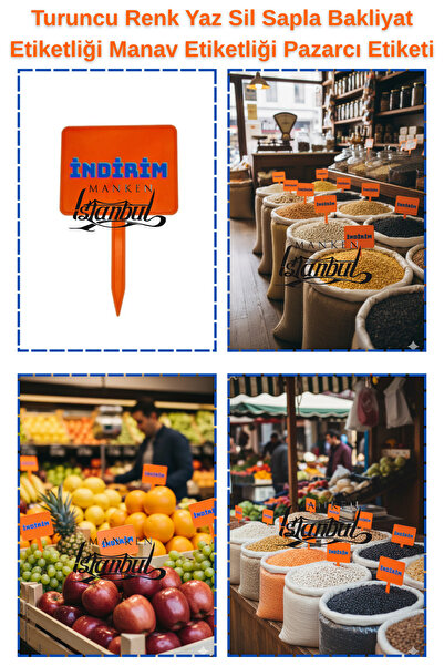 Manken İstanbul 45 τμχ Μικρό μέγεθος Καλοκαιρινό Sil Sappling Tagging Ετικέτα...