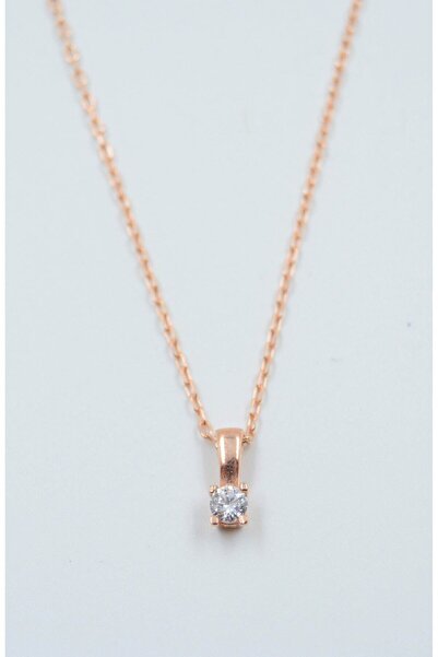 Swaroski Taşlı 925 Ayar Gümüş Kadın Kolye (İthal Ürün)