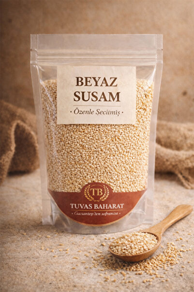 TUVAS BAHARAT Beyaz Susam 500gr Doğal & Katkısız | Taze ve Seçilmiş Susam (TA...