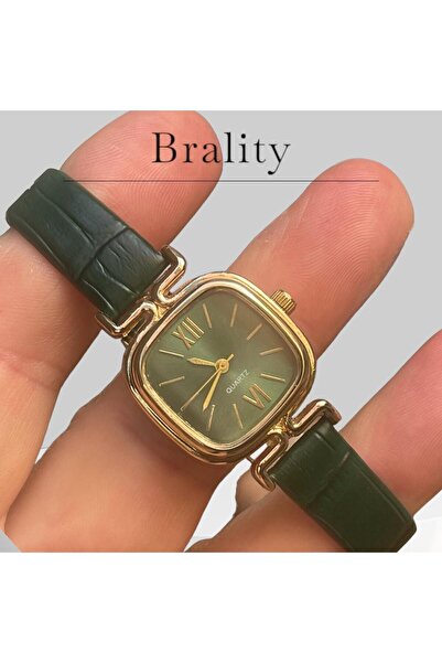 Brality ساعة يد نسائية من Minimal Model Vintage New Season - هيكل بيضاوي ذهبي...