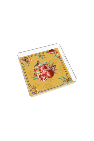 Sivella Pomegranate Yellow 24X24 Plexi Tray