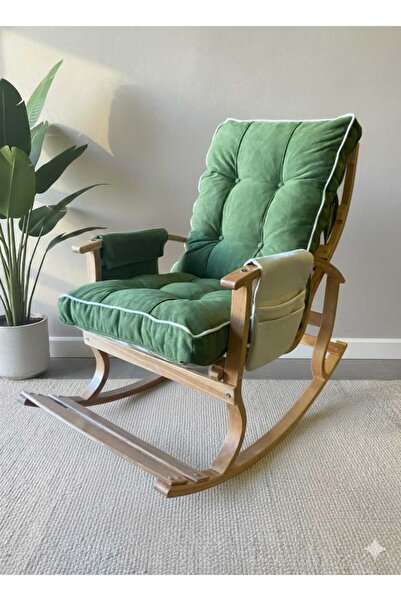 Er-ge Ticaret PADİŞAH AHŞAP SALLANAN SANDALYE, TV KOLTUĞU, EMZİRME KOLTUĞU, D...