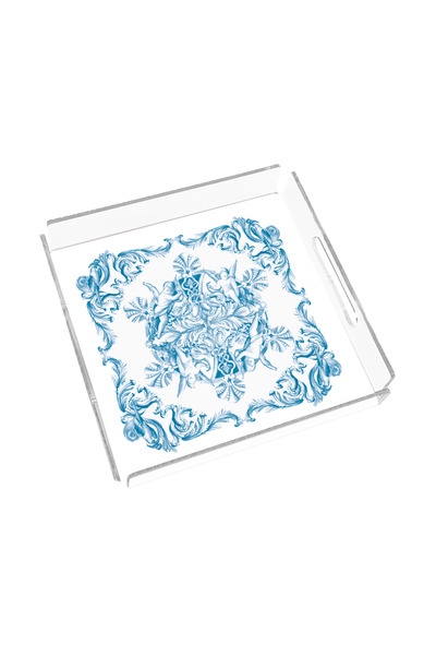 Sivella Blue Blanc Royale 35X35 Plexiglass Tray