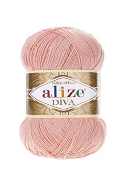 Alize 5 قطع ديفا مرسيريزد خيط رفيع بيكيني صيفي بلوزة بوستير خيط حياكة 145 سلمون