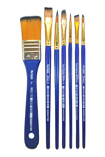 ACUTO Професионален комплект смесени четки 7-частен комплект четки за рисуван...