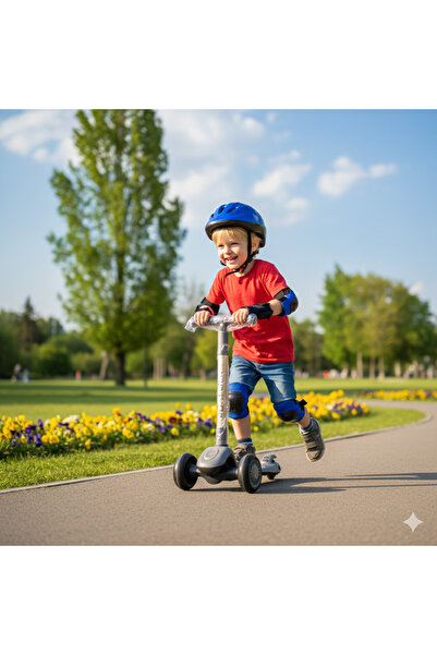 Scooter سكوتر أطفال ثلاثي العجلات بتصميم عصري وثابت - مزود بمقبض قابل للتعديل...