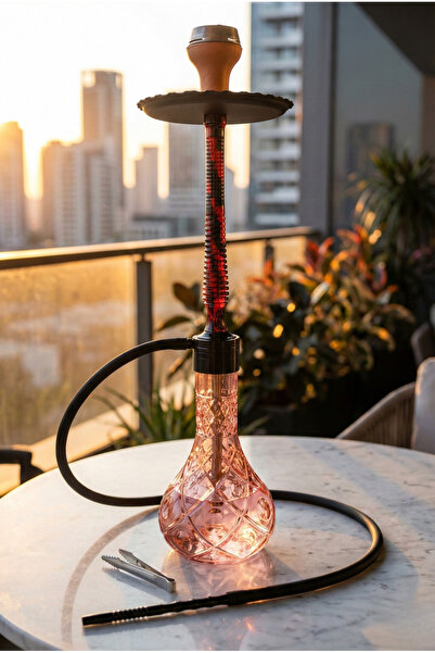 GökkuşağıTicaret Kırmızı Renk Konya Takım Nargile (İÇ AKSANLARI PASLANMAZ ÇEL...