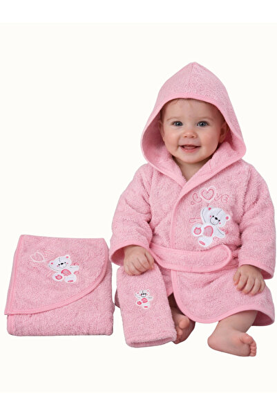 Baby Shez 100% Cotton Newborn Baby Kids Bathrobe Towel Set 0-2 Years Old