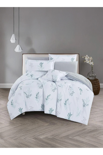 Melen 7-piece double summer bed sheet set – fits a 200x200 bed – Orca – White...