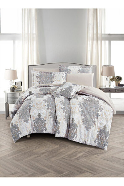 Melen 7-piece double summer bed sheet set – fits a 200x200 bed – Orca – White...