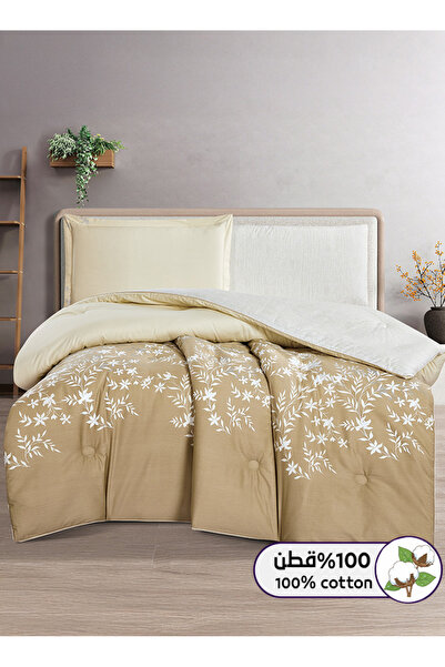 Melen طقم مفرش سرير صيفي مفرد ونص قطن 100% - 4 قطع – يناسب سرير بمقاس 200x120...