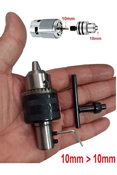 Depolife Motor Için 10mm Metal Mandren Ve 10mm Kaplin Adaptör Seti Okul Proje...