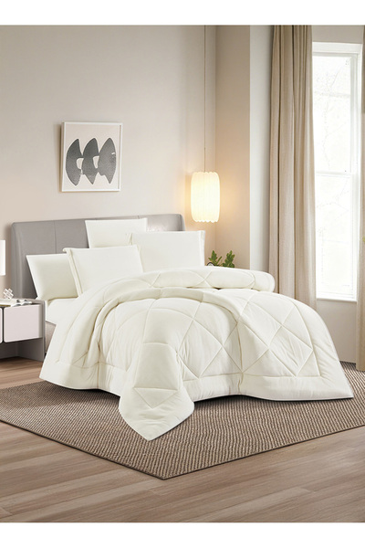 Melen Queen Winter Bedding Set - Velvet Faux Fur - 6 Pieces - Fits a 200x160 ...