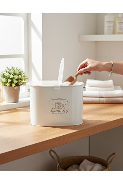 Laundry صندوق منظف معدني مكون من حجرتين Lr037