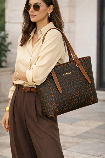 Just Polo حذاء نسائي من KahveTaba لموسم حقيبة كتف الجديد، المقاس: الطول: 25 ا...