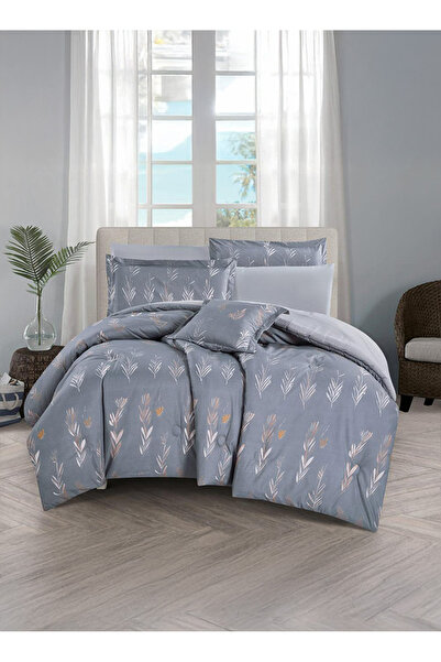 Melen 7-piece double summer bed sheet set – fits a 200x200 bed – Orca – Grey ...