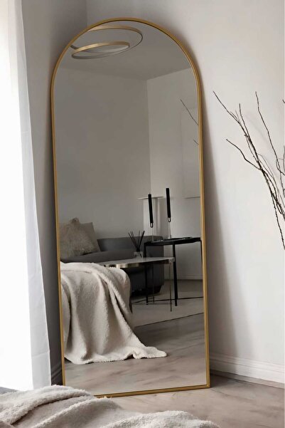 ESEN HOMEE Gold Çerçeveli Oval Boy Aynası 60x180 cm