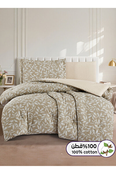 Melen طقم مفرش سرير صيفي مفرد ونص قطن 100% - 4 قطع – يناسب سرير بمقاس 200x120...