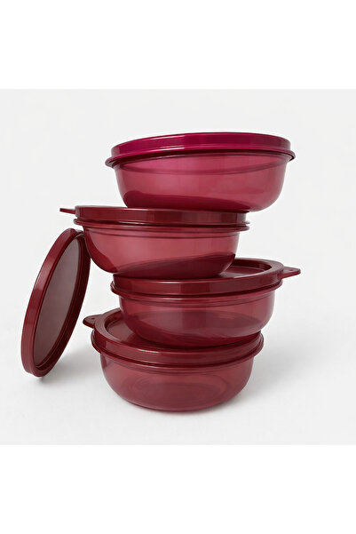 Tupperware Şeker Kap 4'lü Set Kırmızı