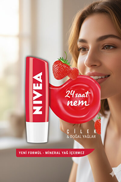 NIVEA Çilekli Dudak Bakım Balmı 4,8 gr