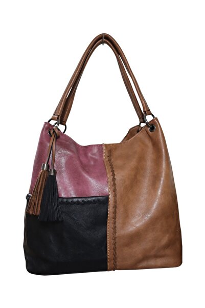 OEM Geantă de damă Elegant City, casual, din piele, multicoloră (maro, bordo,...