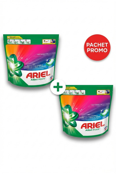 Ariel Detergent de rufe All in One PODS Color, capsule, 2x65 capsule