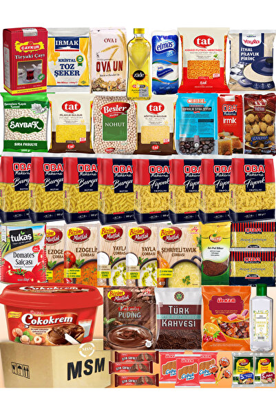 MSM Ramazan Paketi Lux Erzak Paketi Ramazan Paketi 43 Parça Kolonyalı Ve Bayr...