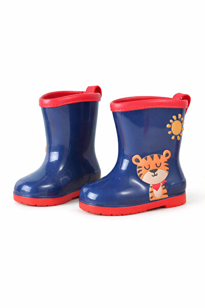 Superbaby Lion boys' navy blue rubber boots, waterproof, with Lion pattern