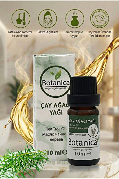%100 Saf Çay Ağacı Uçucu Yağı 10 ml - Sivilce Akne ve Siyah Nokta Karşıtı Gözenek Bakımı