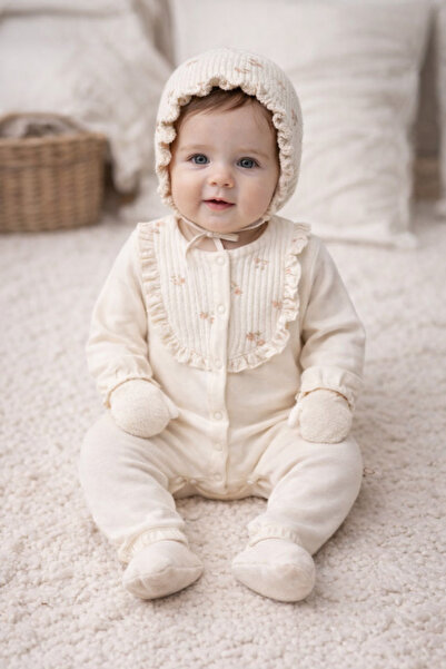 O Baby Obaby Flowered Jacquard Jumpsuit