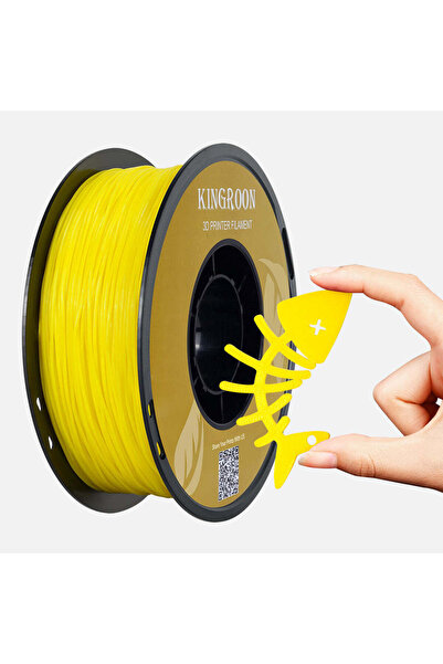 KINGROON TPU 95A Esnek Filament - Sarı (Yellow) - 1.75mm 1 Kg - Yırtılmaz Esn...