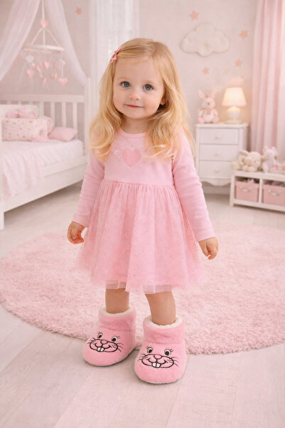 Pico Baby Bebek & Çocuk Kaydırmaz Tabanlı Ev Botu / Panduf / Kışlık Peluş Bot...