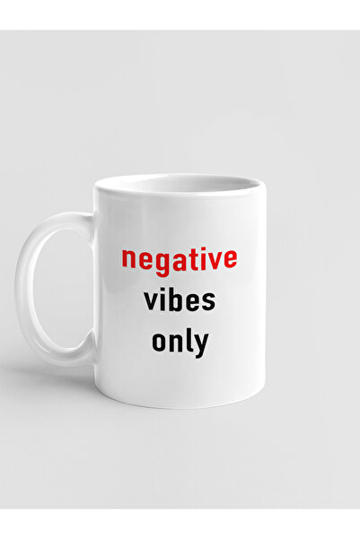 Esprili Komik Porselen Kupa - Negative Vibes Only