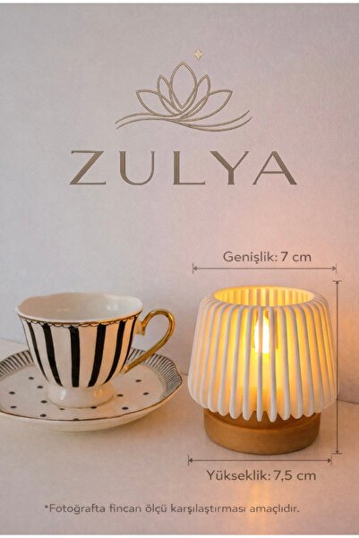 zulya Modern Dekoratif Tealight Mumluk – Sıcak Işık Yayan Şık Tasarım | 7 × 7...