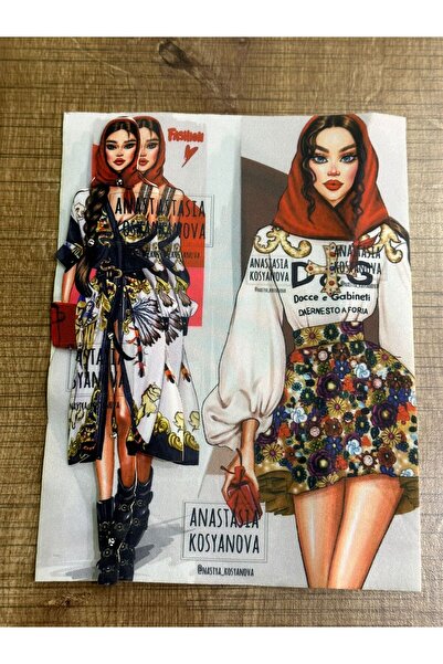 Gönülden Tasarım Απλικέ ραπτικής ορθογραφίας γυναικείας εικόνας 22x17 εκ.