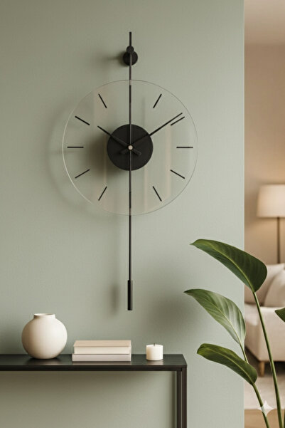 Lamra Dizayn Primera Siyah Saat Moderm Dekoratif Duvar Saati