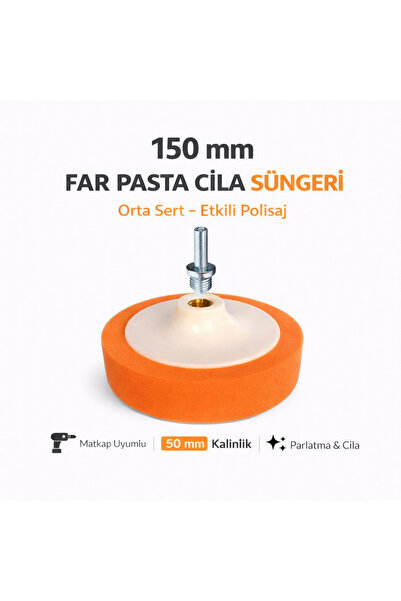 SENBANG Far Pasta Cila Süngeri 150 mm – Turuncu Polisaj Süngeri Matkap Aparat...