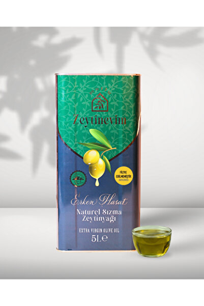 Büyükdere Zeytinevim Edremit-Erken Hasat Soğuk Sıkım Zeytinyağı Filtresiz 5 L...