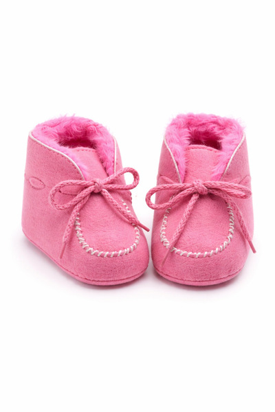 Superbaby Ghetuțe bebeluși pentru primii pași, îmblănite, lace-up cu șireturi...