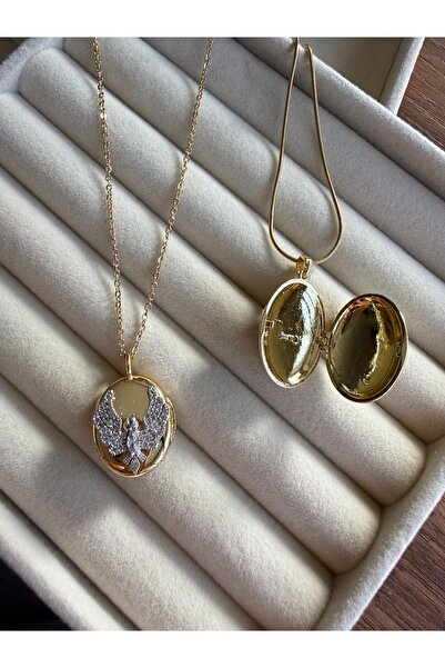 LUSORA ACCESORY قلادة أليا النسائية مع شكل طائر الفينيق من الحجر الصلب - مودي...