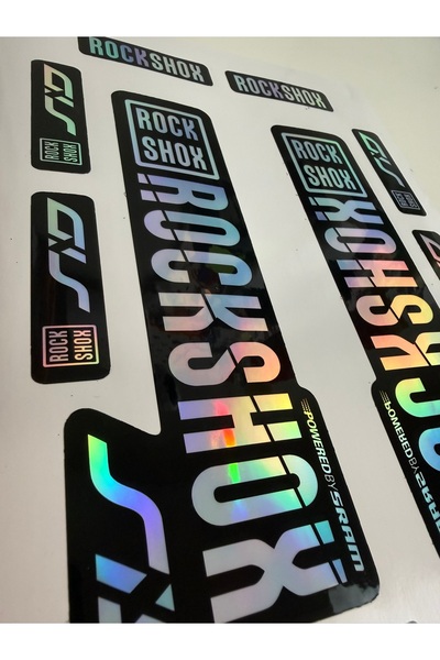 cakaybu RockShox Maşa Sticker | Bisiklet Ön Çatal Stickerı | 10 PARÇA ETİKET