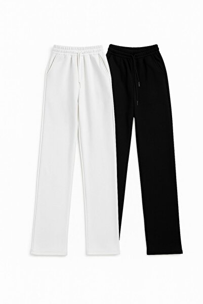 veres Γυναικείο ασπρόμαυρο φούτερ δύο τεμαχίων με ψηλόμεσο χειμερινό φλις με ...